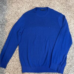 Nautica Men's Vibrant Blue Crewneck Sweater - LIKE NEW